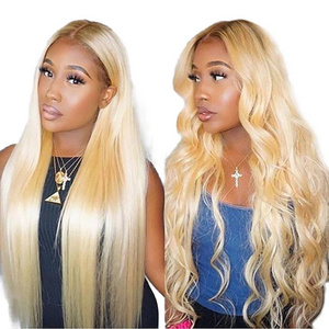 Wholesale Blonde Frontal Wigs For Black Women Colorful Front Lace Wigs 13x6 Colored #613 Lace Front Wig Human Hair Vendor