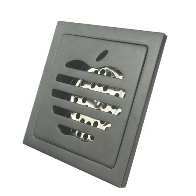 Black colour lacquered stainless steel drainage grates/ 4 inches stainless steel floor drain/ floor drainage