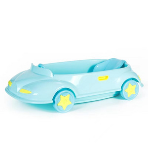 Infant foldable bathtub plastic child size car shape baby folding portable bathtub