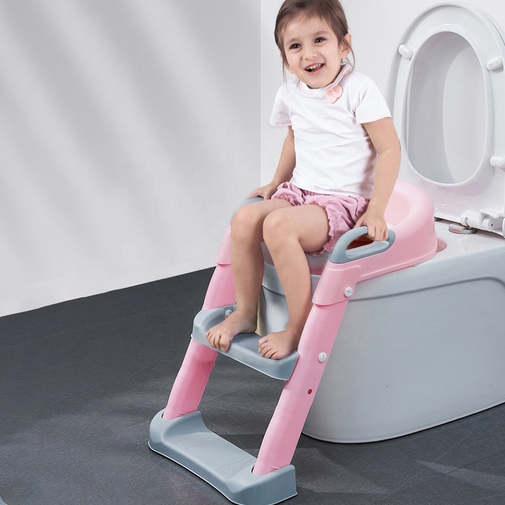 Adjustable Toddler Potty Stool Toilet Assistance Baby Toilet Trainer Potty Training With Step Kid Potty with Ladder