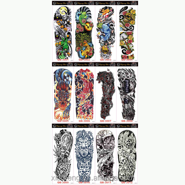 fake arm sleeve skull/zodiac tattoo sticker