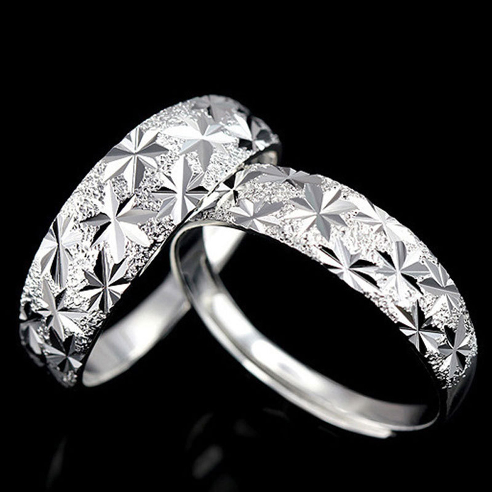 Wholesale Shiny Silver Plating Adjustable Wedding Ring