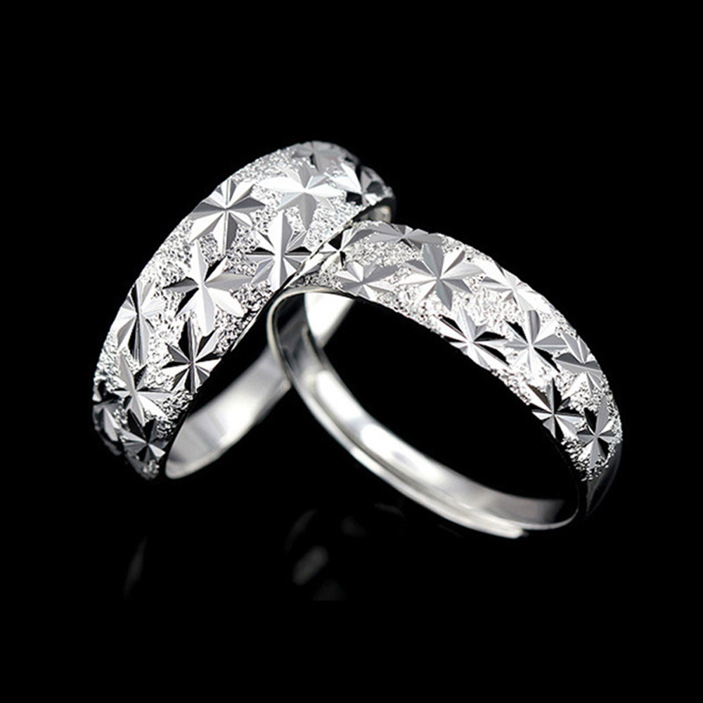 Wholesale Shiny Silver Plating Adjustable Wedding Ring