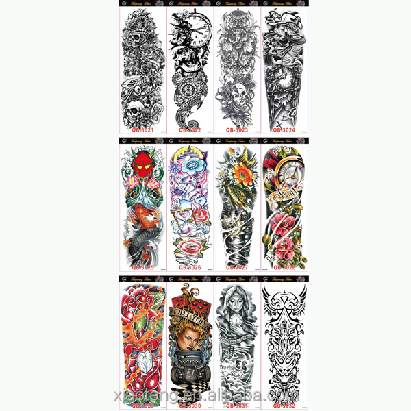 fake arm sleeve skull/zodiac tattoo sticker