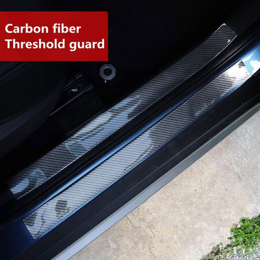 Carbon Fiber Rubber Car Bumper Door Guard