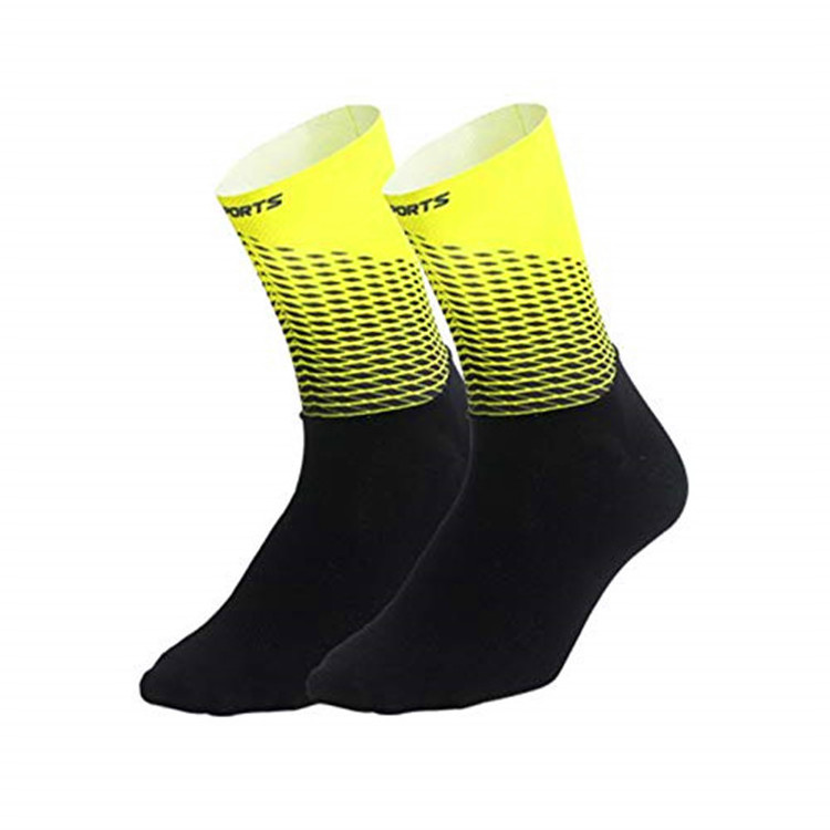 Cheap Wholesale Custom Print Color Compression Sport Running Professional Cycling Socks