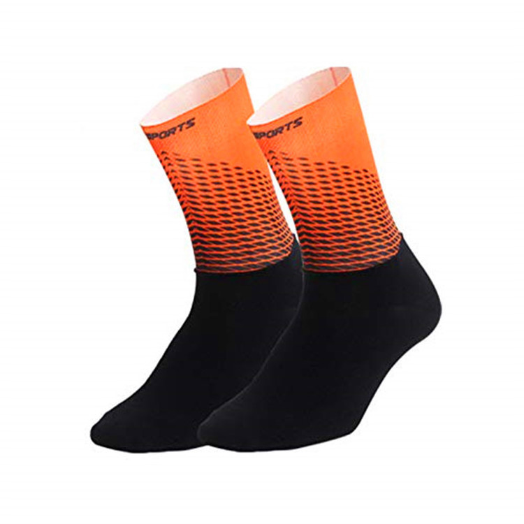 Cheap Wholesale Custom Print Color Compression Sport Running Professional Cycling Socks