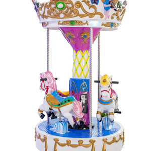 Factory price merry go round carousel for sale inflatable christmas musical carousel rides 3 seats mini kids carousel horse