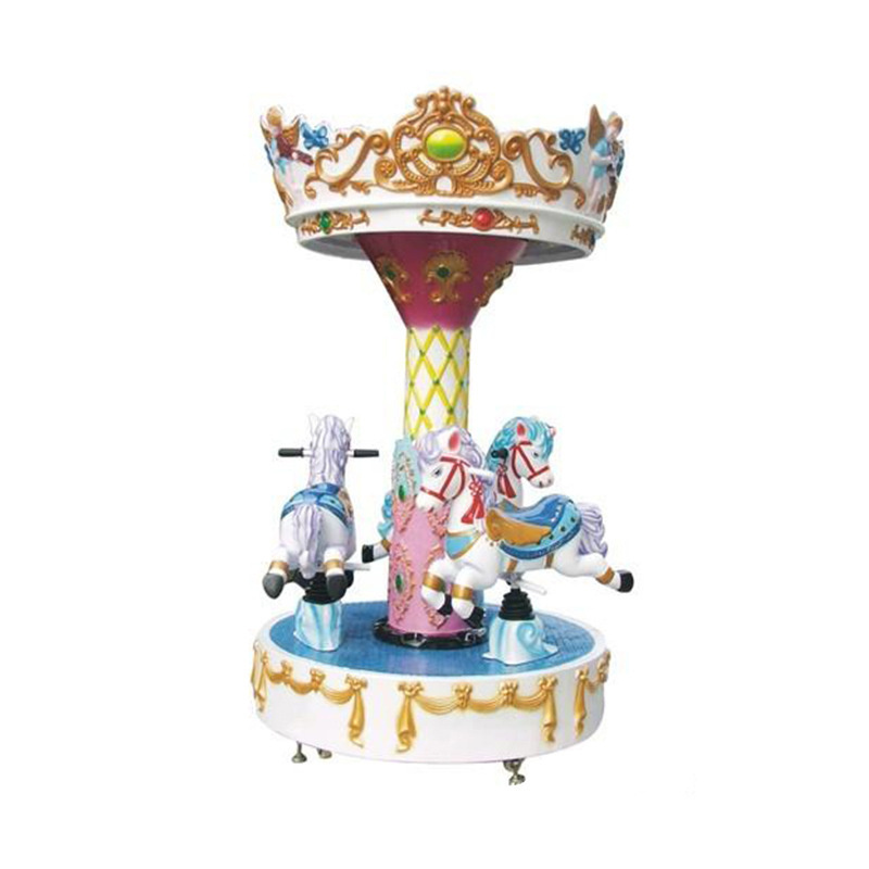 Factory price merry go round carousel for sale inflatable christmas musical carousel rides 3 seats mini kids carousel horse