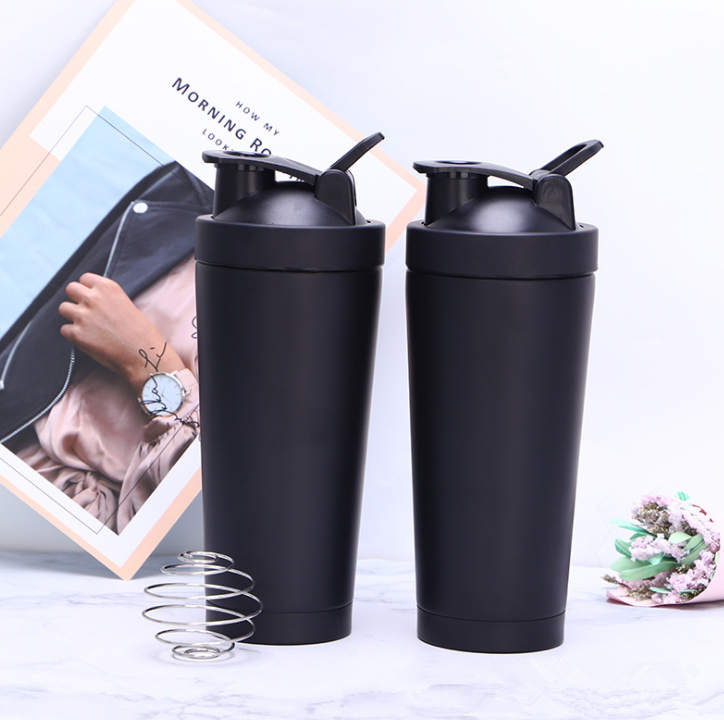 Popular For Gym Protein Shaker with Visible Window Stainless Steel Shaker Bottle