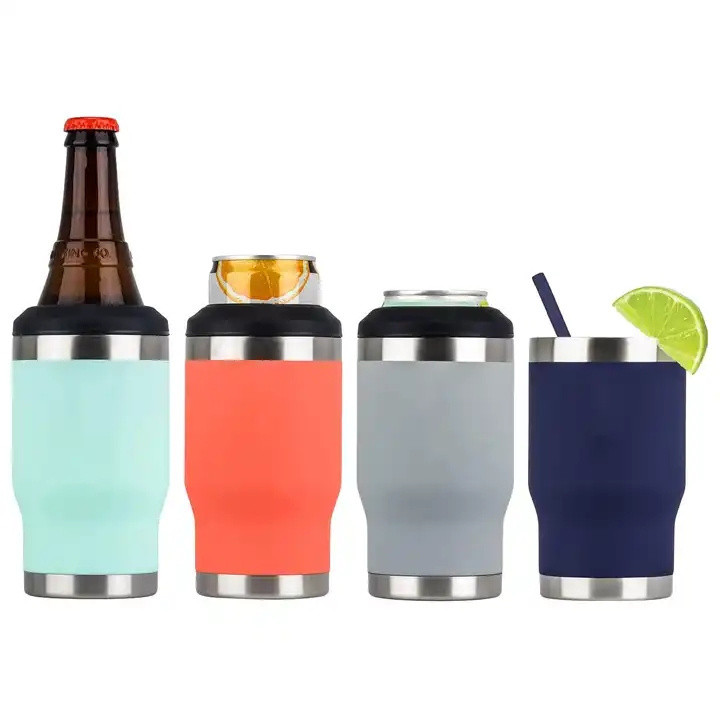 Eco-friendly sublimation can cooler 304 Food Grade Double Wall Stainless Steel Vacuum Insulated 12oz 14oz Soda Beer Can Cooler