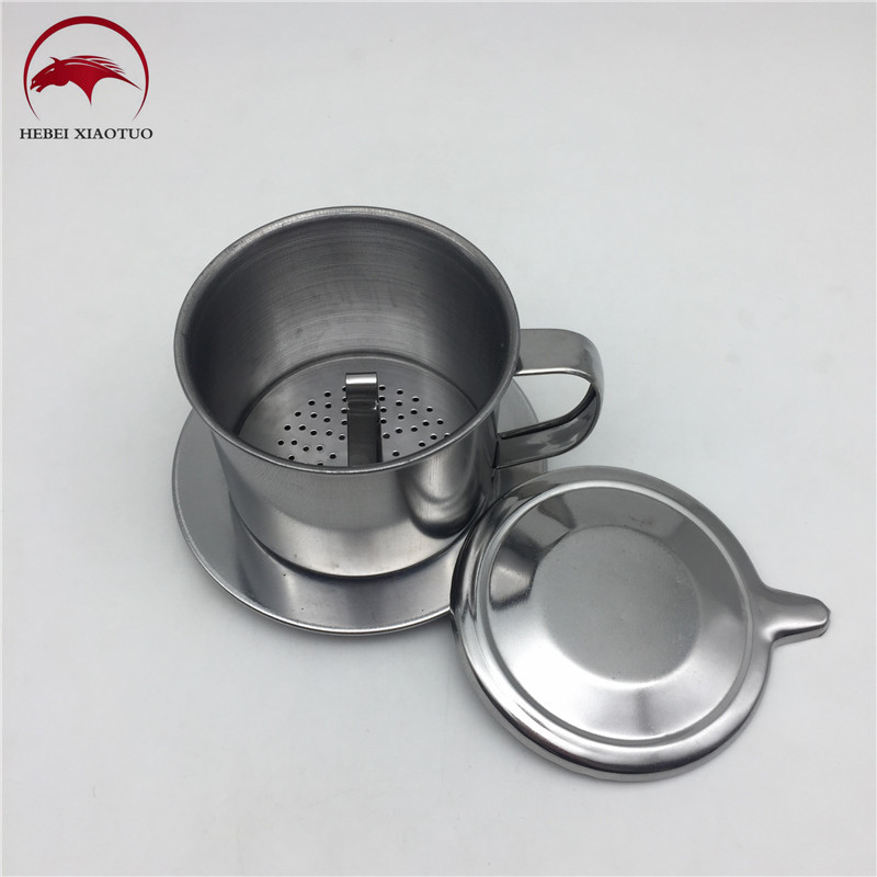 Professional vietnam coffee basket filter paperless stainless steel vietnamese coffee filter