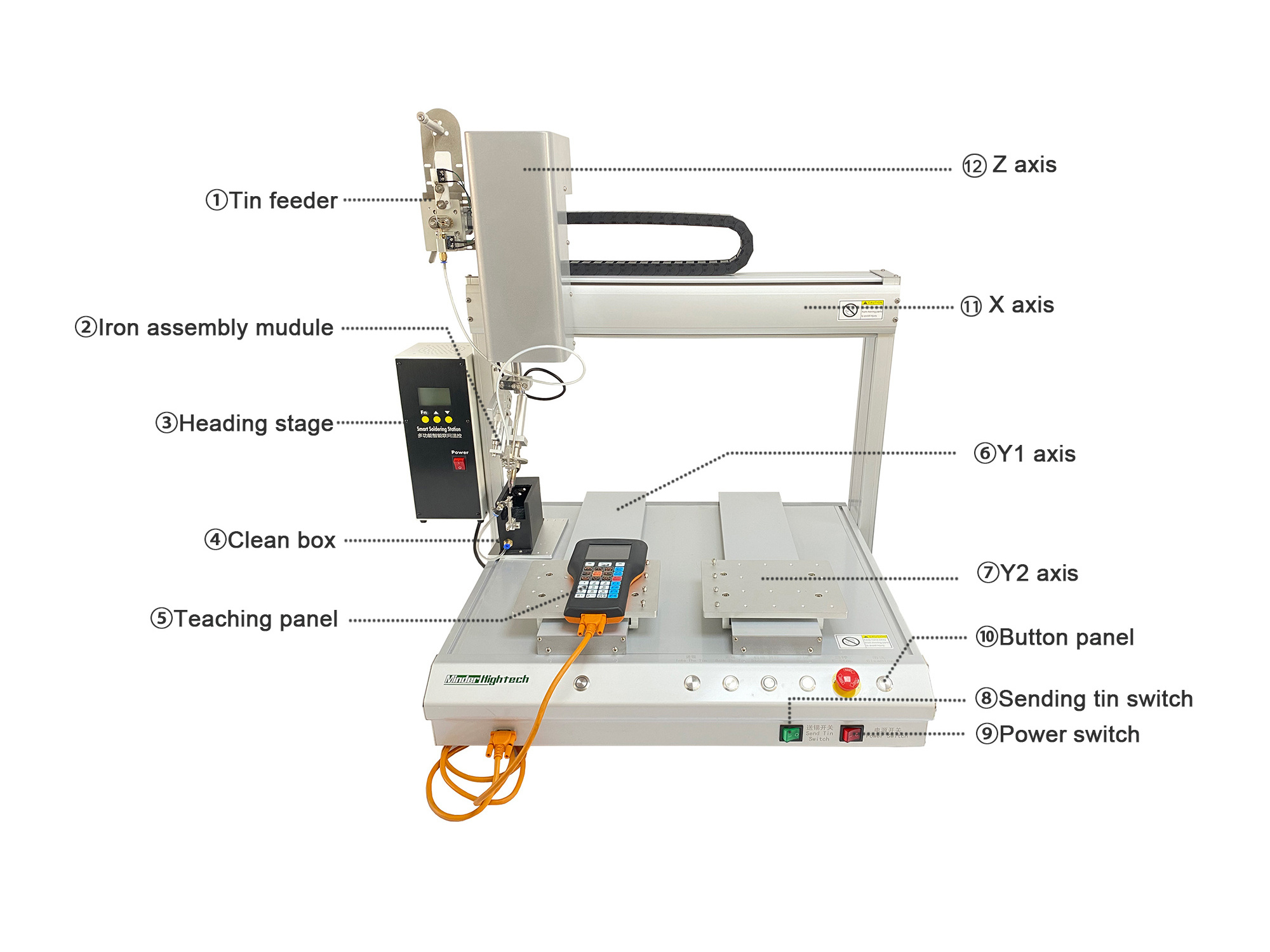 Automatic welding machine double heads desktop soldering robot for LED PCB soldering stations automatic