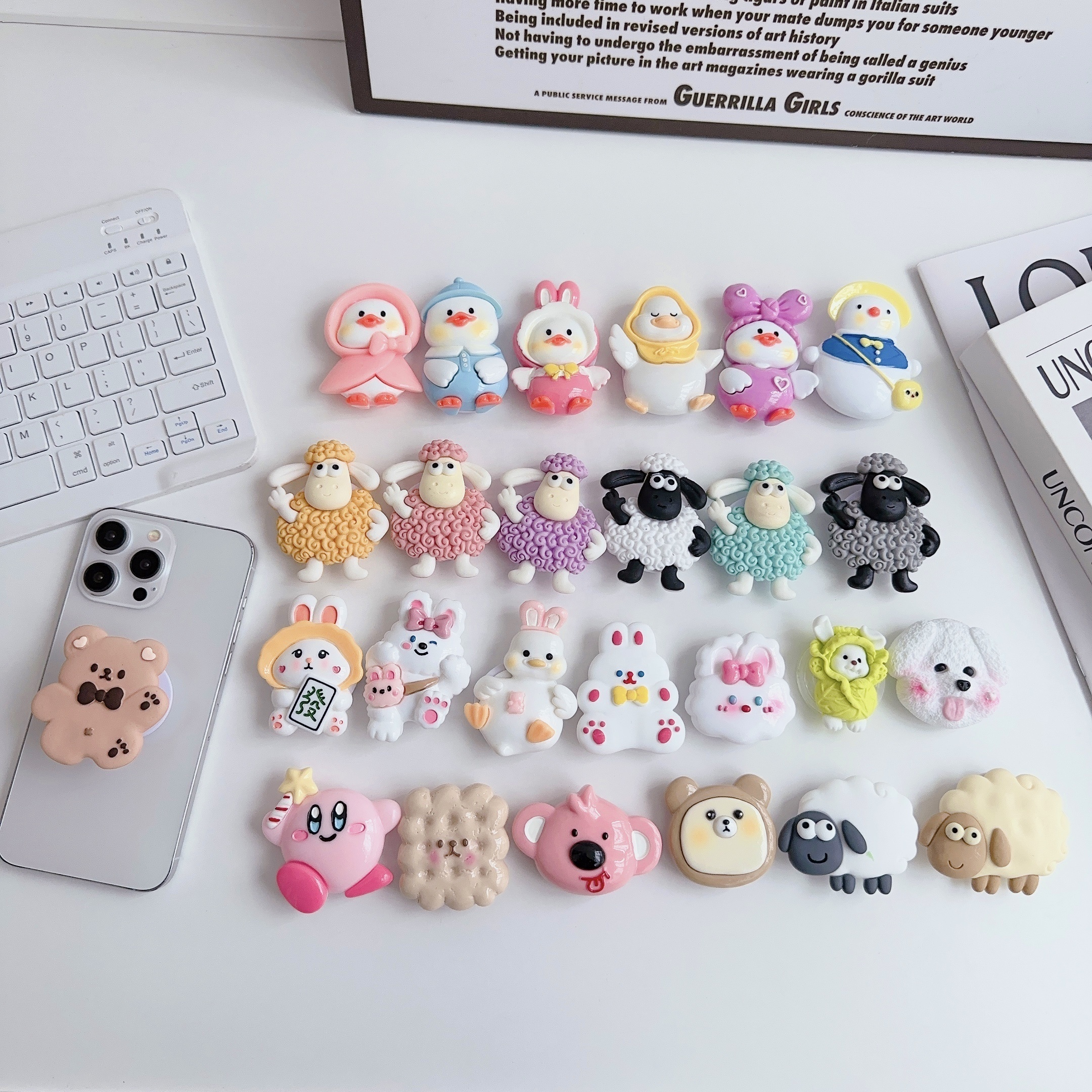 Mobile Phone Holder With Cute Animals Design Phone Grip Popping Socket For Phone Accessories