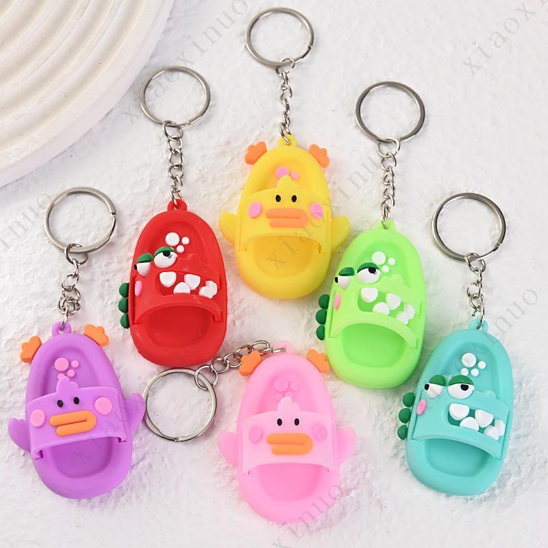 2024 new products new product ideas Bag pendant rubber keychain mini shoe keychain bag pendant souvenir gift shoes 3D keychain slippers