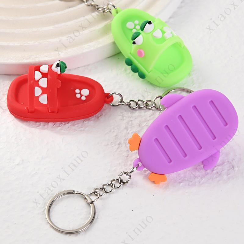 2024 new products new product ideas Bag pendant rubber keychain mini shoe keychain bag pendant souvenir gift shoes 3D keychain slippers