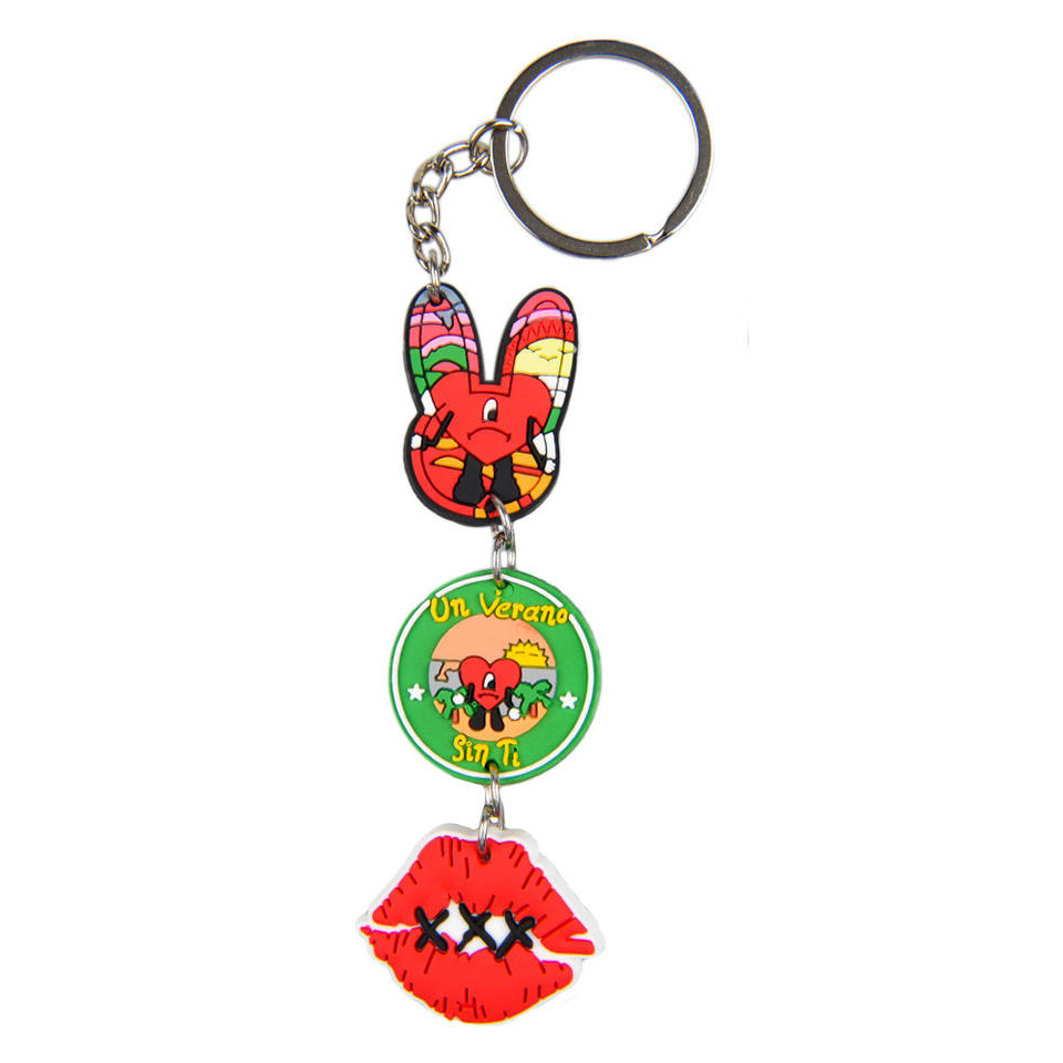 Bad a Bunny Soft PVC Keyring Accessories Croc Key chain Croc Keychain and keychains in bulk