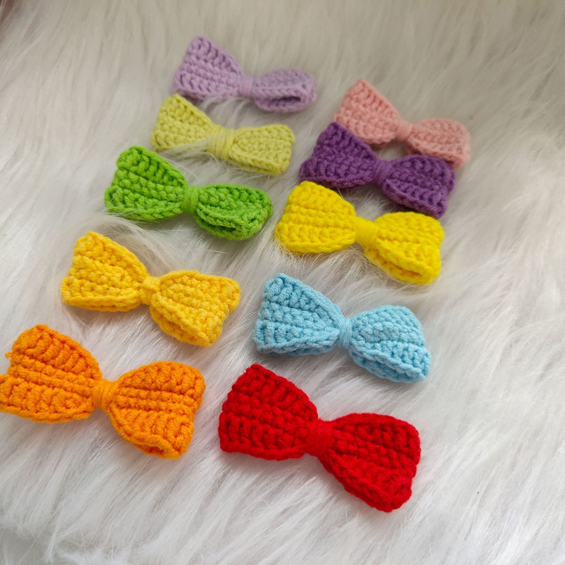 new product Handmade yarn crochet semi-finished products three-dimensional bow accessories items under 1 dollar