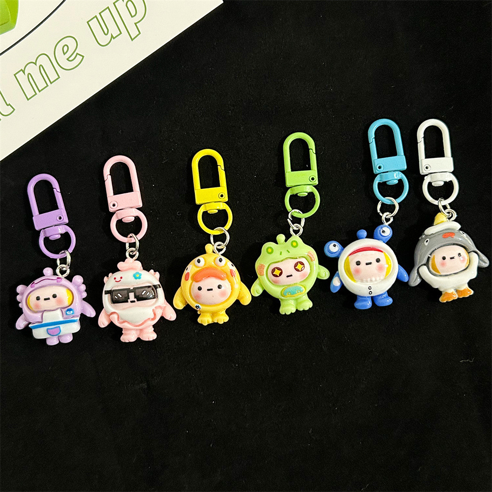 2024 new products  amazon Cute Crossdressing Egg Party Keychain Creative Bookbag Hanging Accessories under 1 dollar products