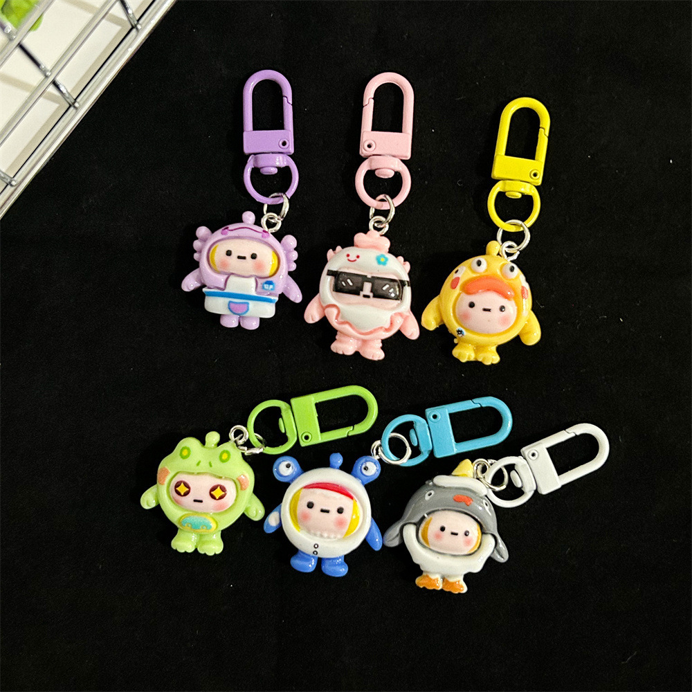 2024 new products  amazon Cute Crossdressing Egg Party Keychain Creative Bookbag Hanging Accessories under 1 dollar products