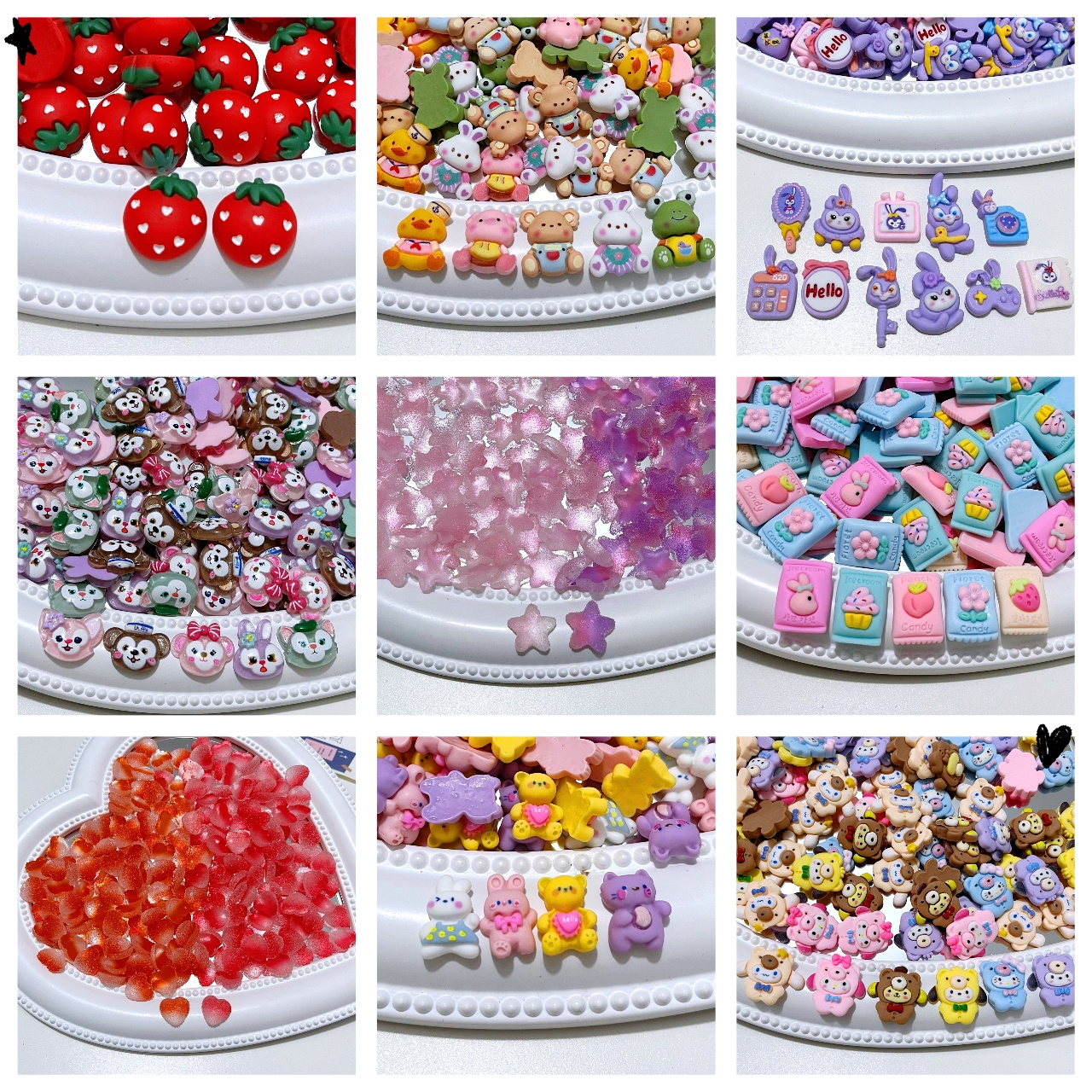 new product ideas 2024 sanrio and kuromi For Nail Art Decorations DIY Hair Pin Phone Case Slime Craft flat resin charms