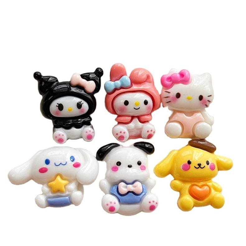 new product ideas 2024 sanrio and kuromi For Nail Art Decorations DIY Hair Pin Phone Case Slime Craft flat resin charms