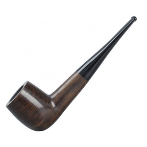 MUXIANG Classic Handmade Ebony Wood Tobacco Pipe Straight Mouthpiece Pipe For Smoking