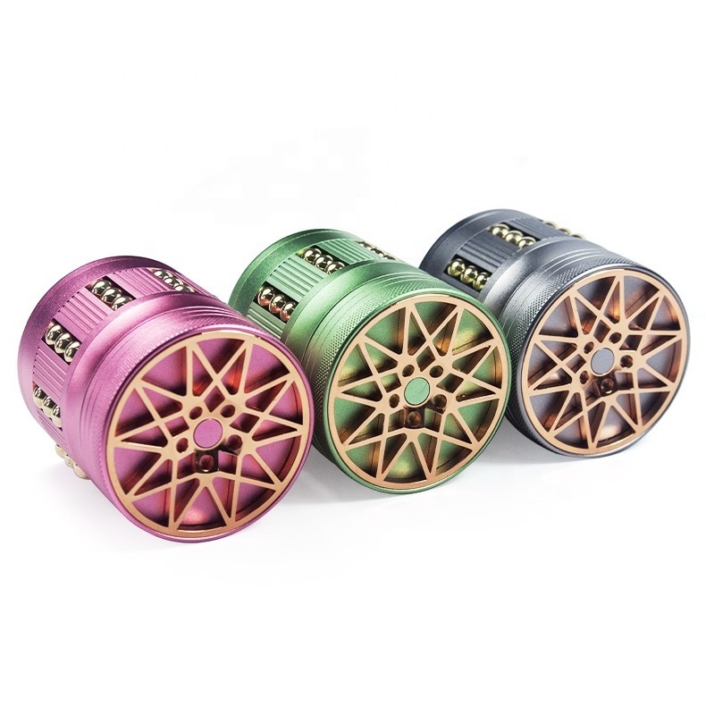 Cool Design Wholesale Herb Grinder Aluminium Alloy 63mm 4 Layers Tobacco Grinder