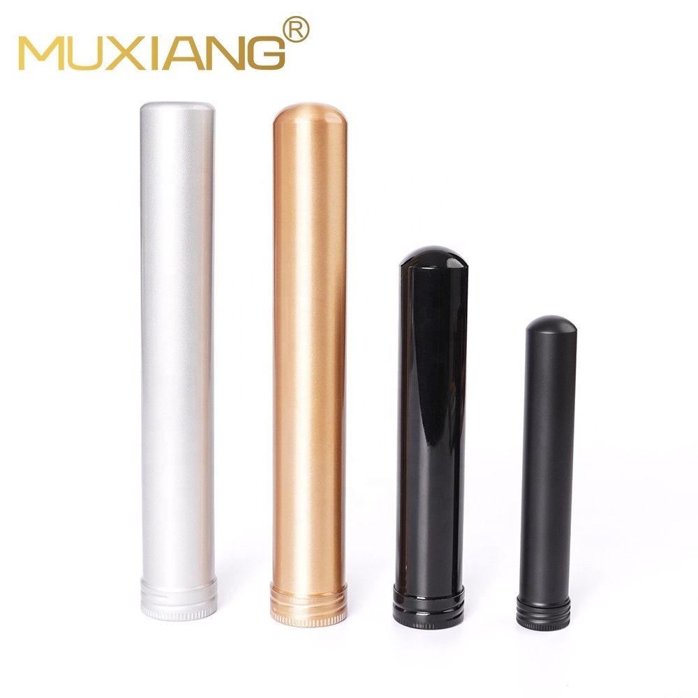 Wholesale Metal Aluminum Cigar Tubes Portable Humidor Case Cigar Packaging  Tubes