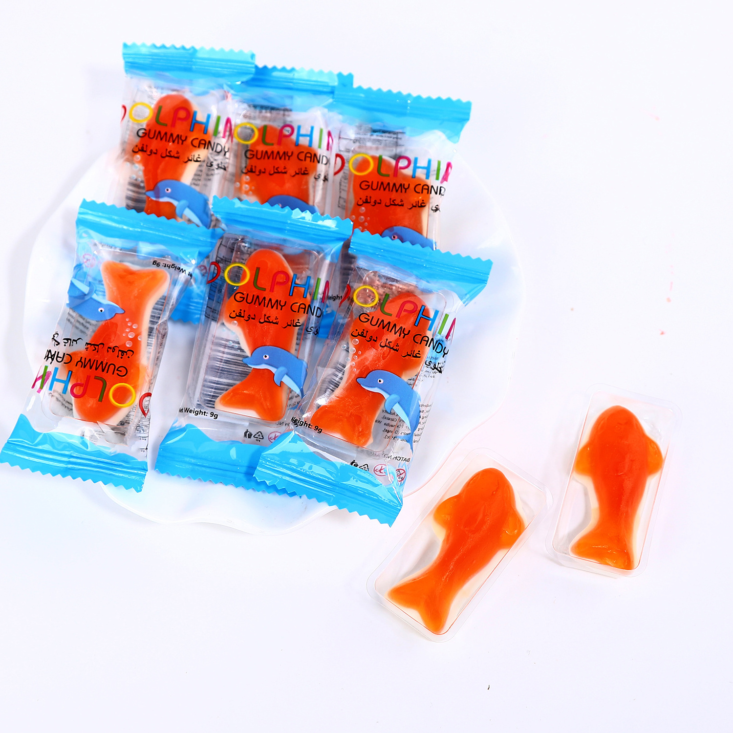 dolphin shape gummy giant candy gummy snake jelly candy