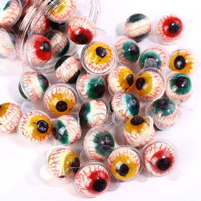 Wholesale New Round Eyeball Gummy with Jam Filled confectionery and sweets Gummy Candy