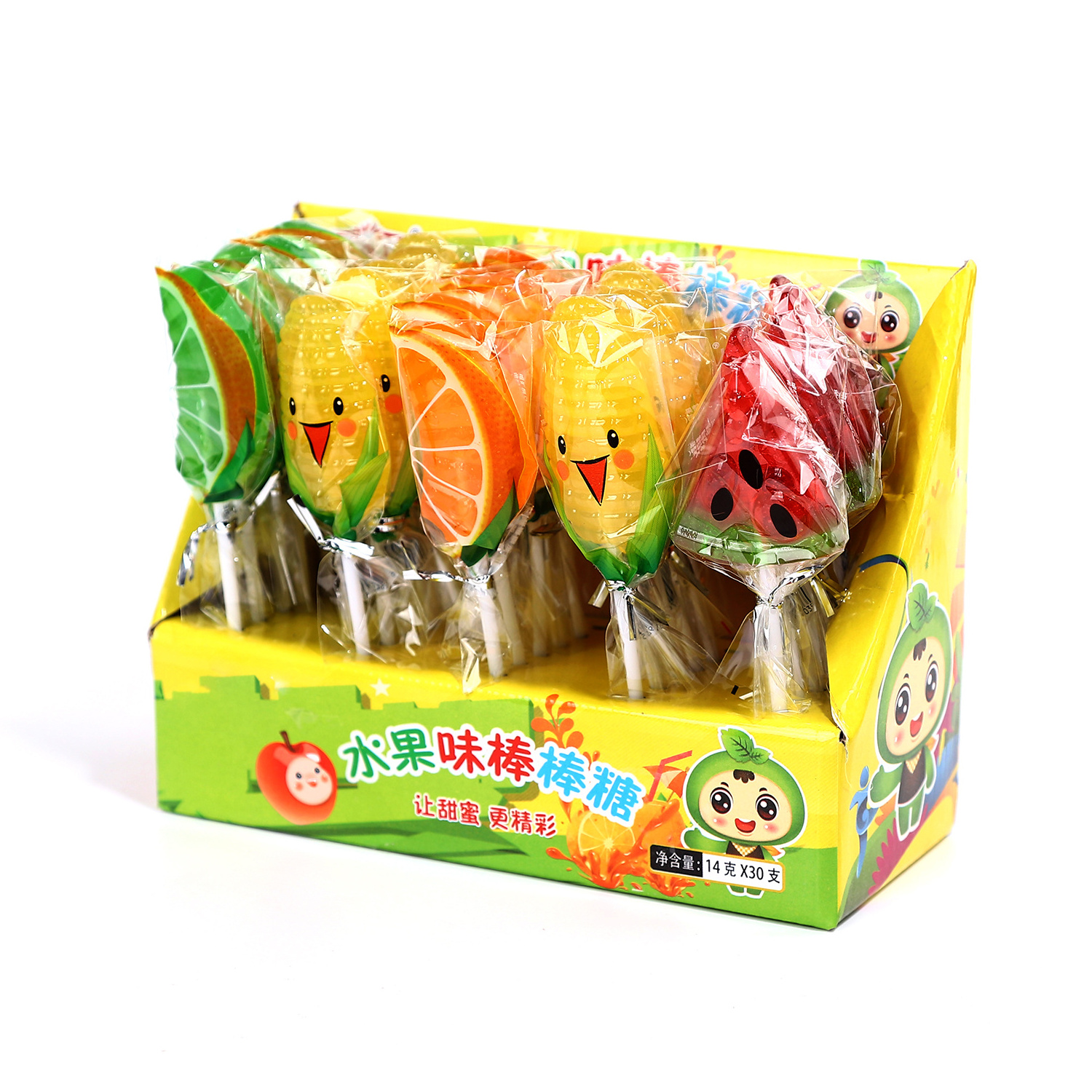 Wholesale Funny Shaped Gummy Jelly big lollipops candy 24 gm big boll bubblegum lollipop tiptop lollipop.