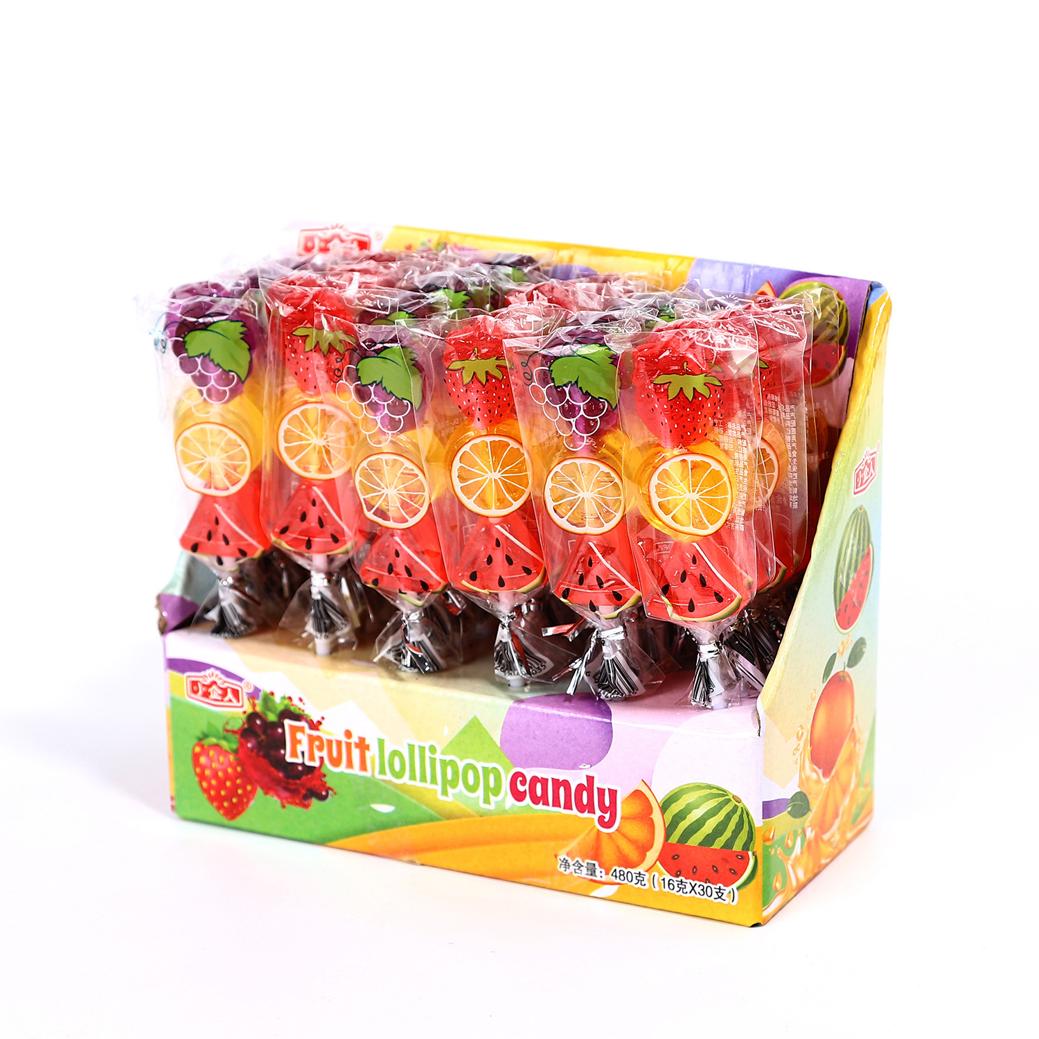 Wholesale Funny Shaped Gummy Jelly big lollipops candy 24 gm big boll bubblegum lollipop tiptop lollipop.