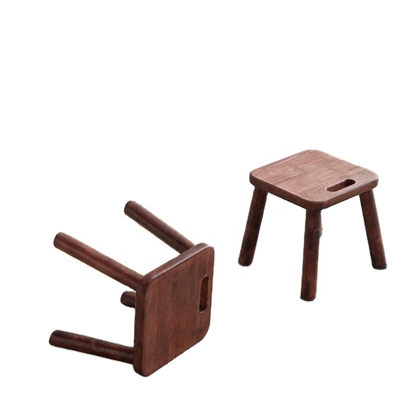 Wood Benches For Shoes Home Wooden Chair Shoe Rack Stool wood Bamboo Anti Slip Small Seat Stool with Storage for Kids