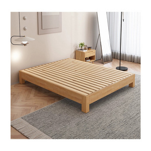 Custom Any Size Solid Wood Bed Frame Tatami No Bed Head Bedroom Furniture King Size Bed Frame