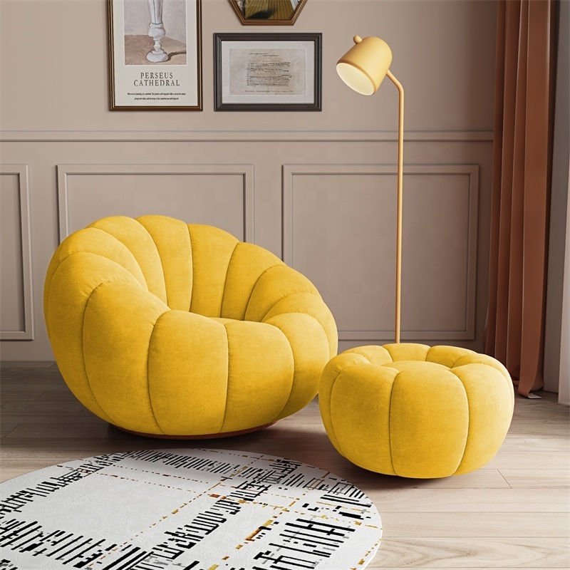 luxury single sofa chair tatami swivel lazy sofa Lazy pumpkin sofa Internet celebrity living room balcony