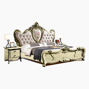 Luxury Bedroom Furniture Set King Size Bed With Wood Carving European Style Brand New Bedroom Furniture Hot Sale