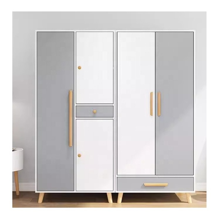 Sell like hot cakes modern bedroom wardrobes modern designs solid wood 2 4 6  8 door bedroom wardrobe made in china