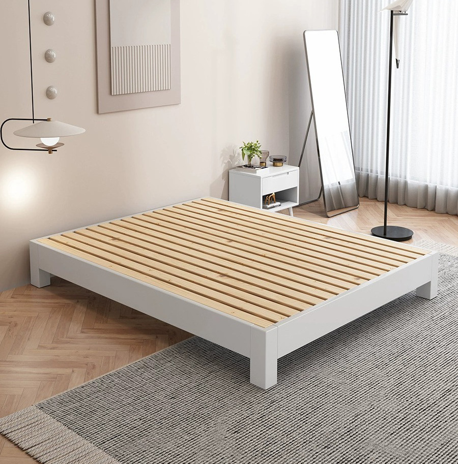 Custom Any Size Solid Wood Bed Frame Tatami No Bed Head Bedroom Furniture King Size Bed Frame