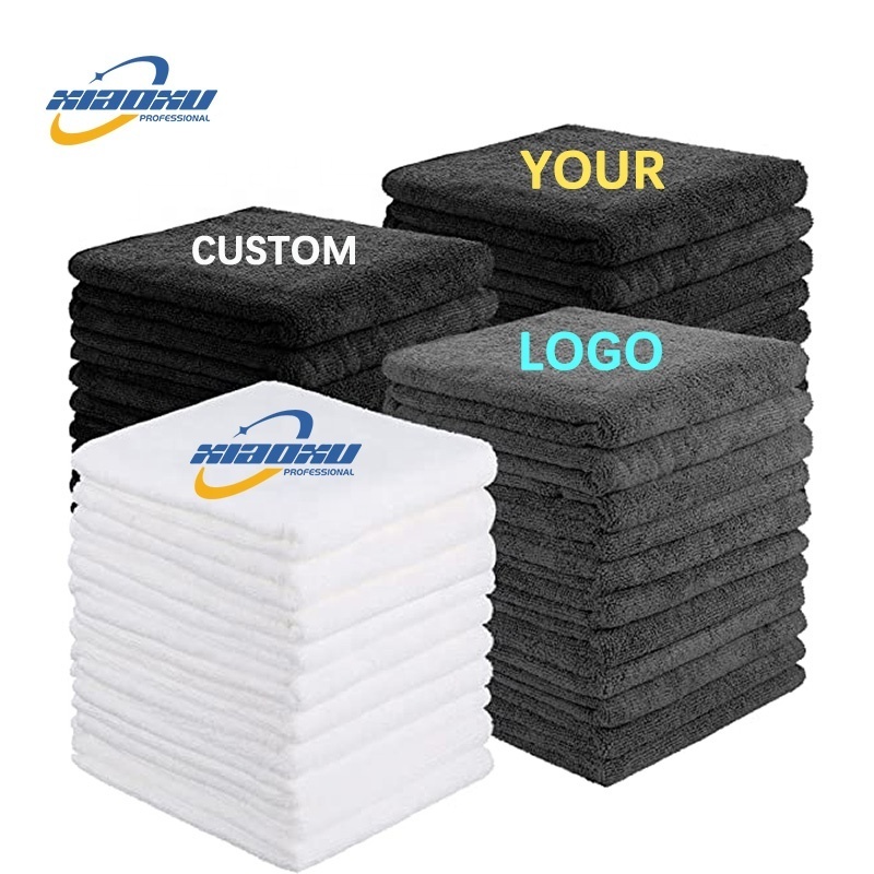 Print Microfiber Best Selling Quick Dry Salon Barber Embroidery Cleaning Cloth Custom Logo Hair Dry Towel