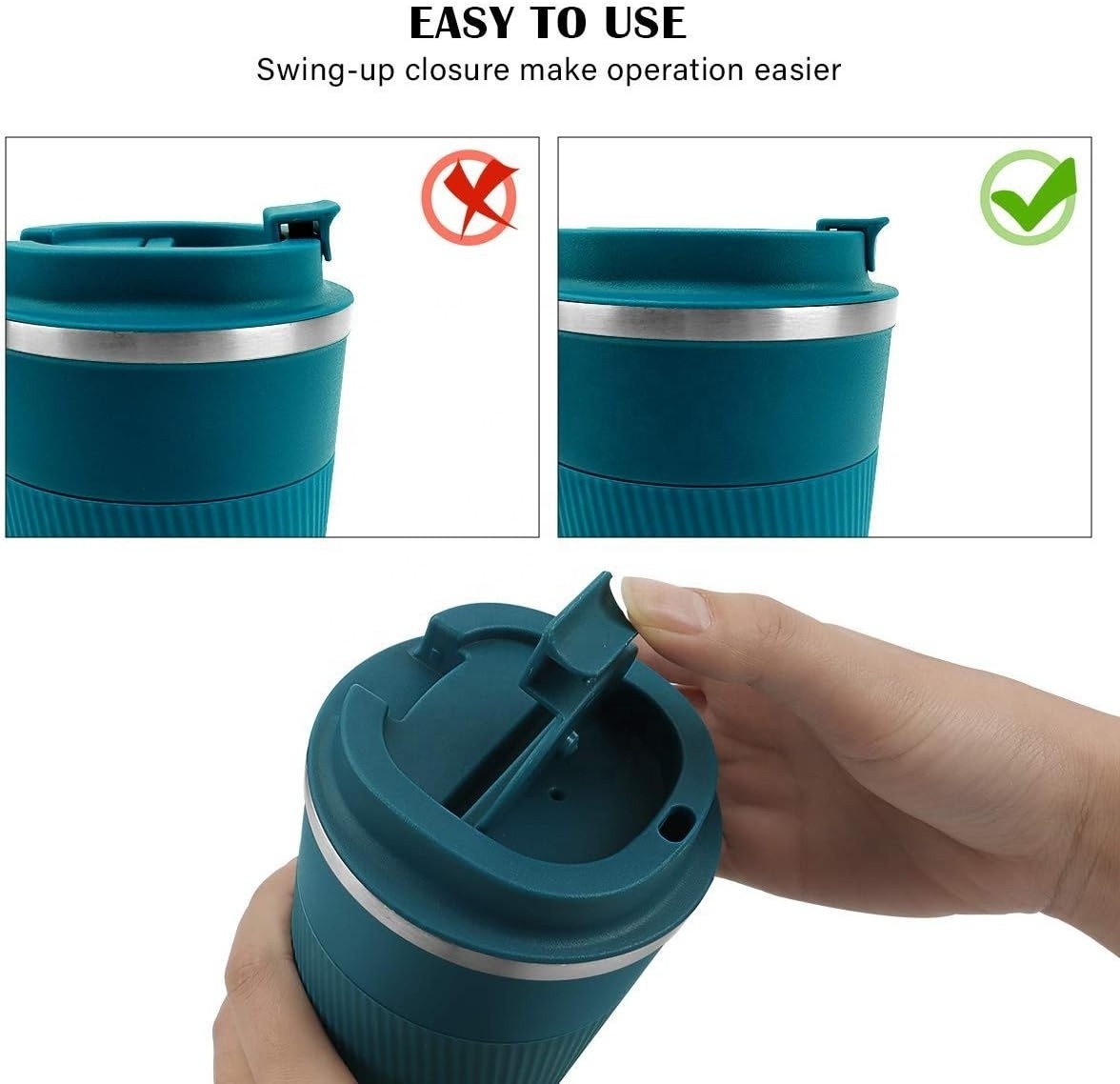 17oz Travel Cups Leakproof Lid Vacuum Stainless Steel Double Walled Thermal Car Coffee Tumbler