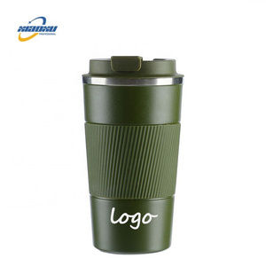 Silicone Sleeve Portable Reusable Eco-Friendly Double Wall Vacuum Insulated Travel Stainless Steel Coffee Mug