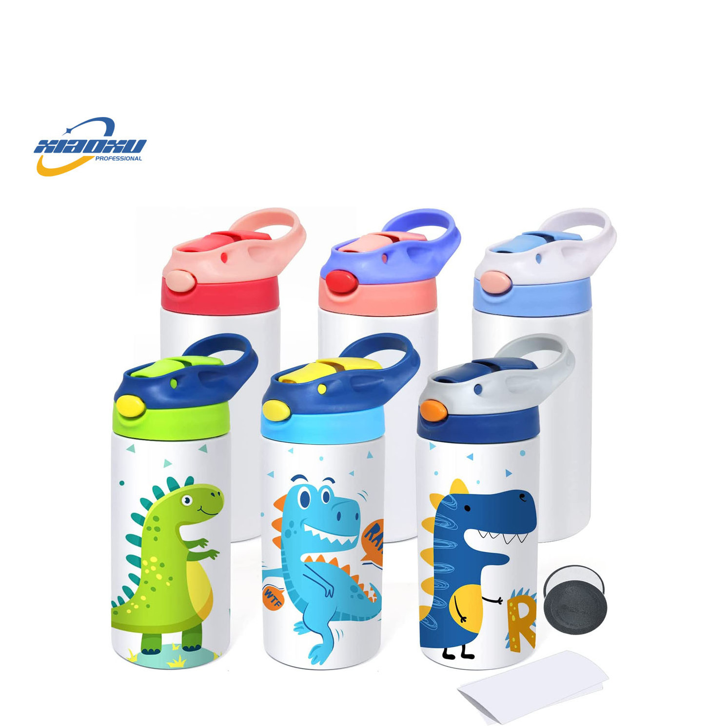 warehouse Kid Cups 12Oz Double Wall Insulation Straight Water Sippy Cups Blank Sublimation Kids Tumbler