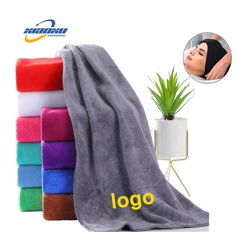 Print Microfiber Best Selling Quick Dry Salon Barber Embroidery Cleaning Cloth Custom Logo Hair Dry Towel