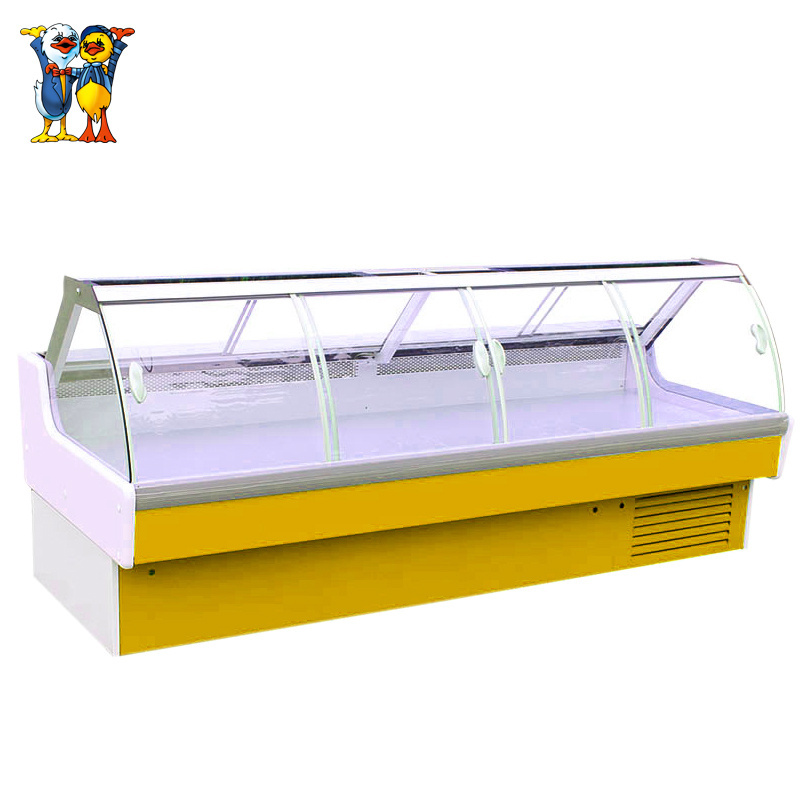 Supermarket Meat Display Counter 1250 1875 2500 3750 mm Display Counters Refrigerator For Fish Beef