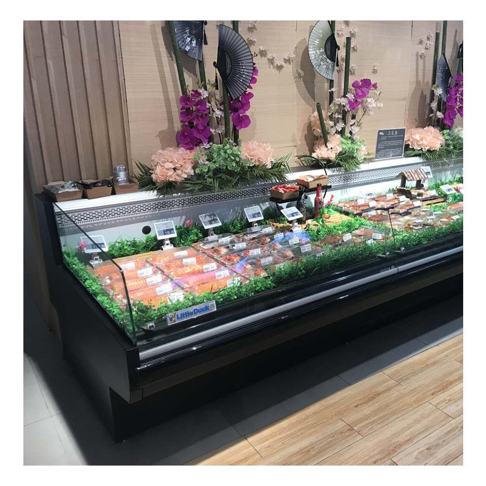 Meat display Freezer Chiller Butcher Fridge Cooler Butchery Equipment Supermarket Open Freezer Deli Case