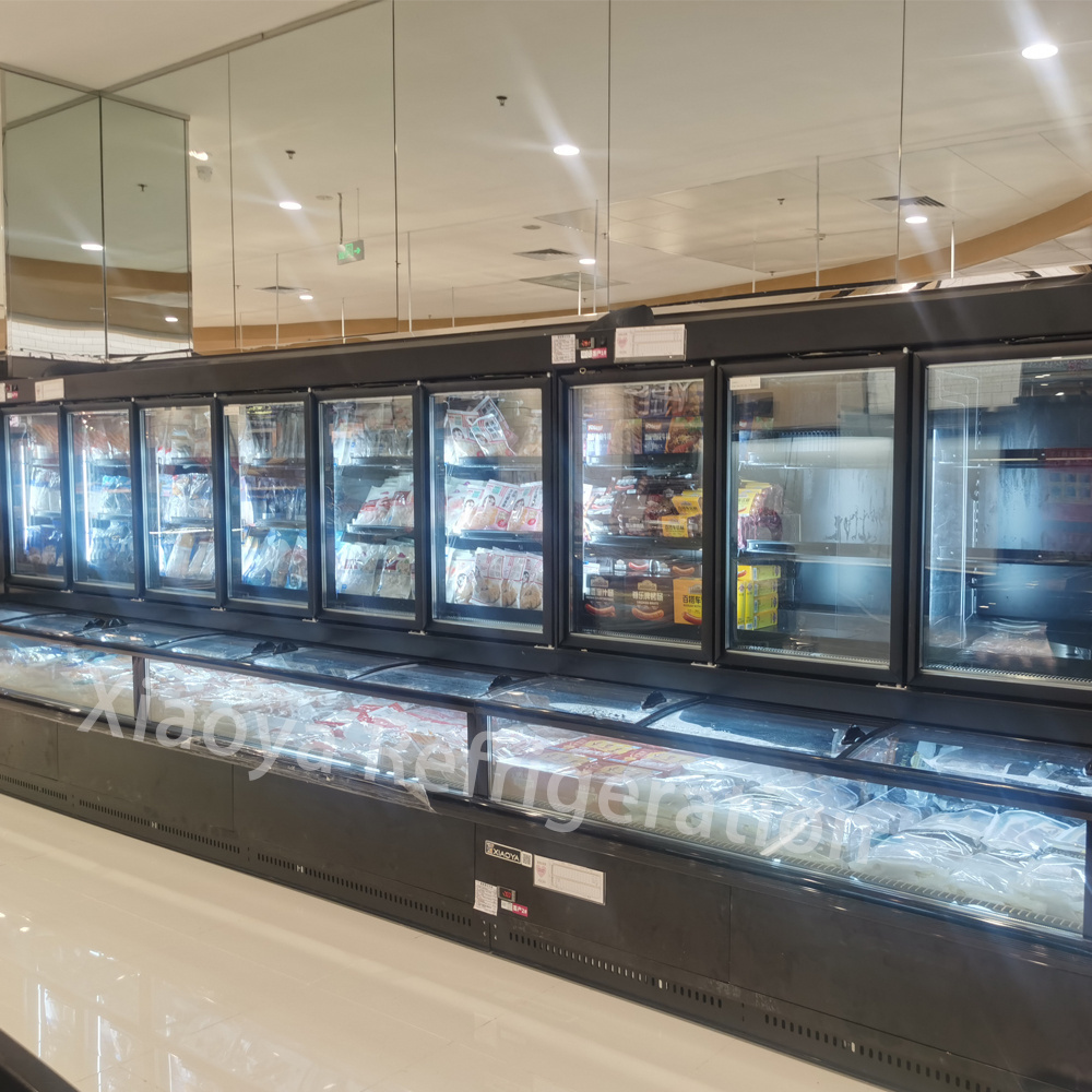 supermarket refrigerator showcase for frozen seafood display fridge freezers