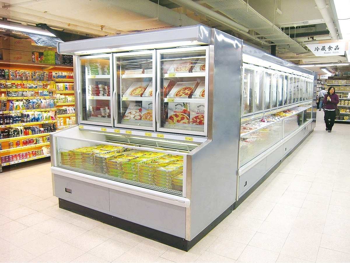 supermarket refrigerator showcase for frozen seafood display fridge freezers