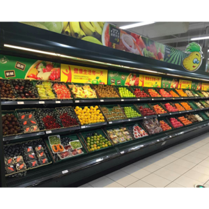 Supermarket  Refrigerator Freezer Multideck Refrigerated Open Fruits And Vegetables Fridge