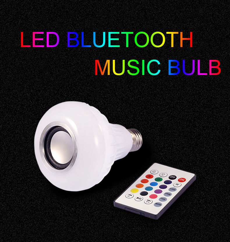 12W E27 Color Changeable RGB Bulb Speaker Light Disco Colorful Remote Control Smart Wifi Led Music Led Bulb,RGB Lamp